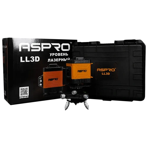 Лазерный уровень c 3мя зелеными лучами в кейсе ASPRO LL3D 9 590 ₽ (превью)